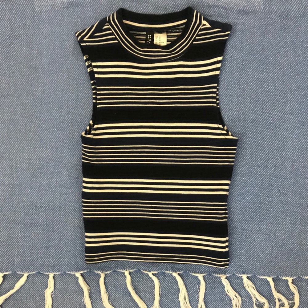 XS cropped, fitted, mock neck tank top